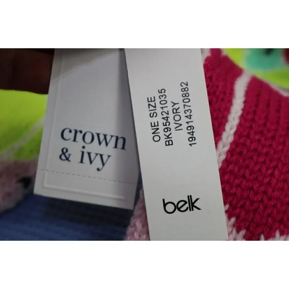 Crown & Ivy Brights Colorful Knitted Scarf-One Size-New w/Tags - Picture 6 of 10